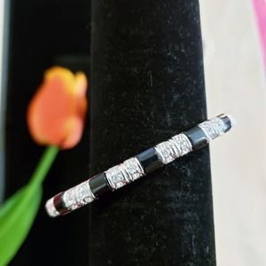 Onyx, crystal, rhodium JBK replica bracelet